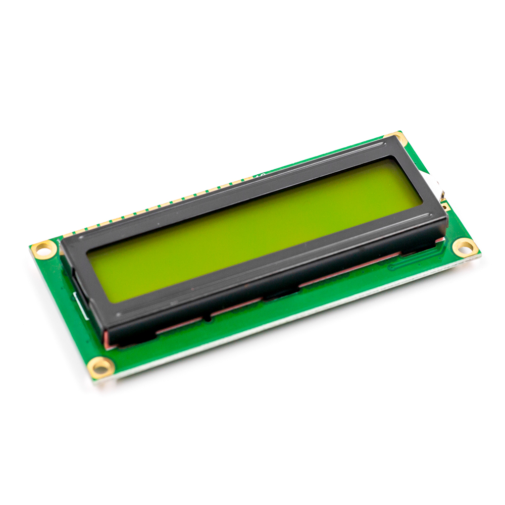 Дисплей LCD1602 жёлтый, 5в